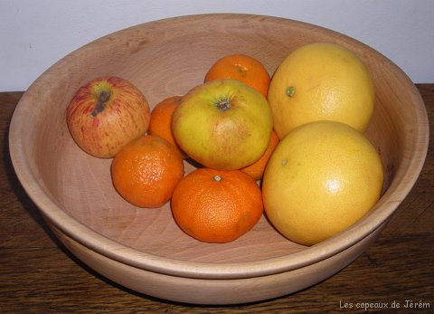 Coupe à fruit en hêtre